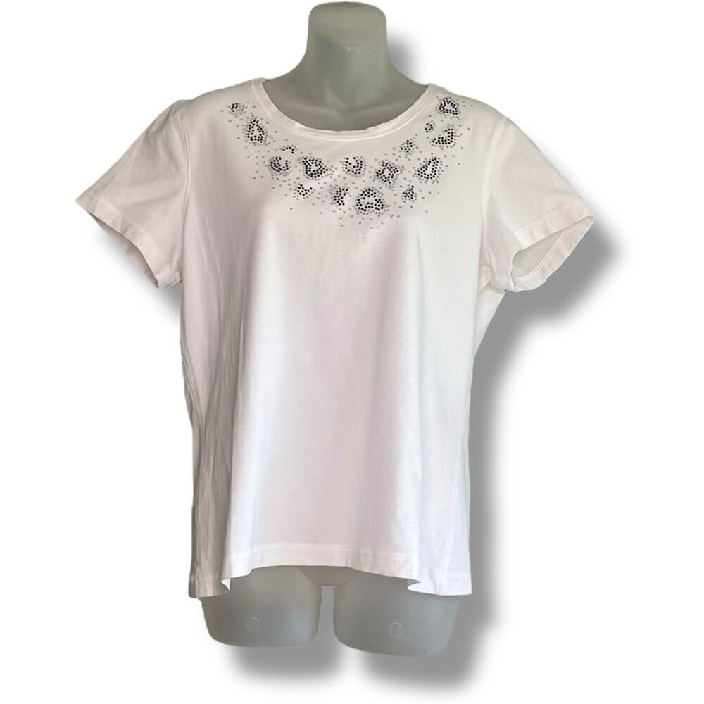 Additions by Chico’s rhinestone embellished T-shirt US size M / 12 Chico's 2